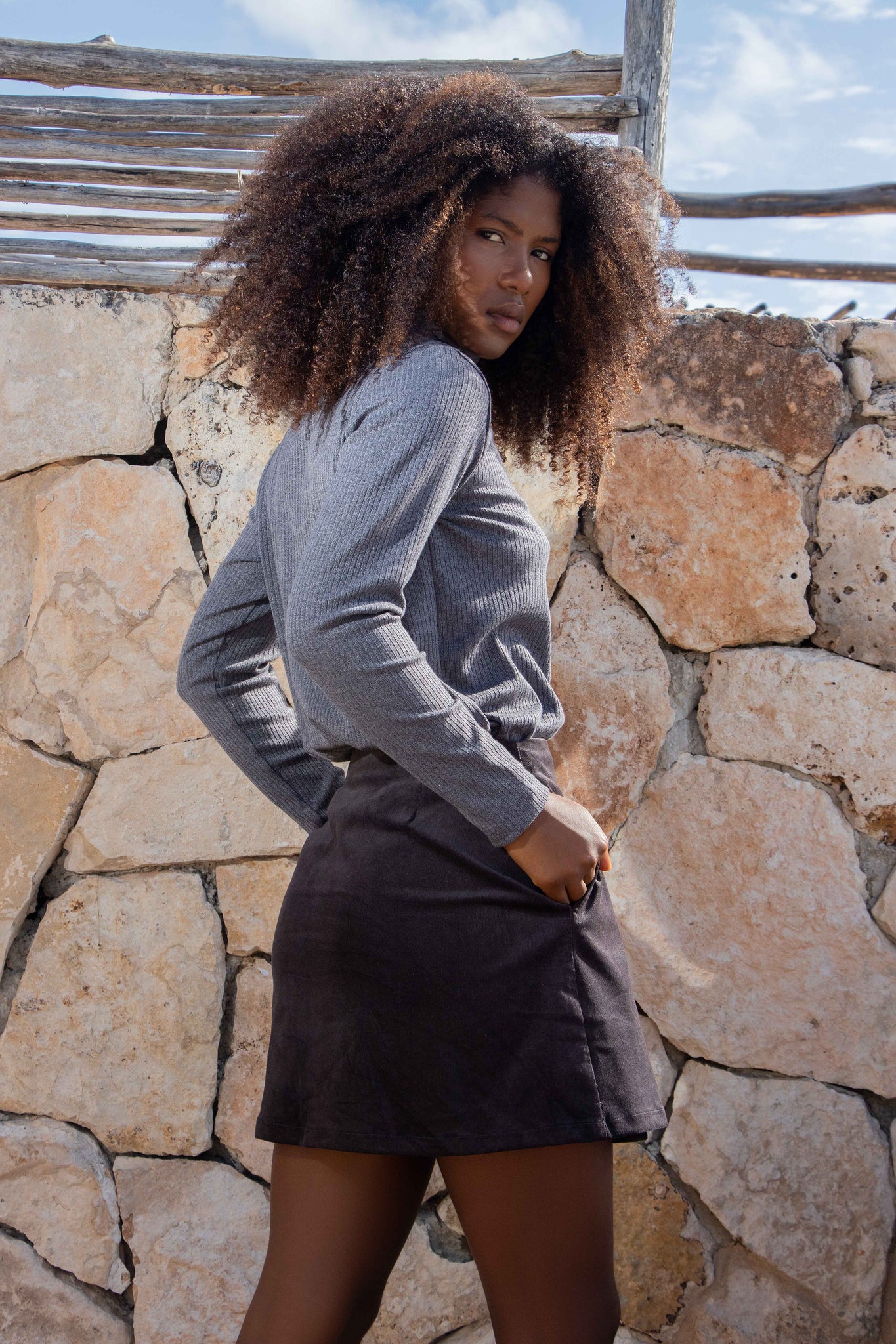 DOHA SKIRT GRAPHITE